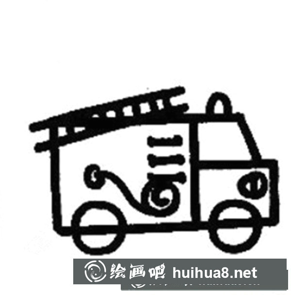 119消防車圖片簡(jiǎn)筆畫