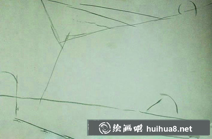 鄉(xiāng)村風景水粉畫：鄉(xiāng)村山水風景溪流房子水粉畫教程