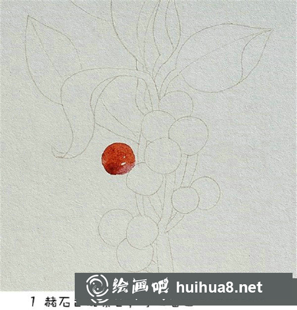 水彩櫻桃教程