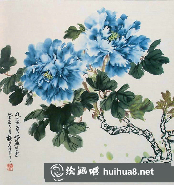 國畫牡丹