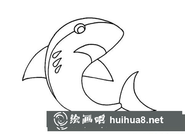 兒童動(dòng)物水彩畫(huà)：大鯊魚(yú)畫(huà)法步驟詳細(xì)教程