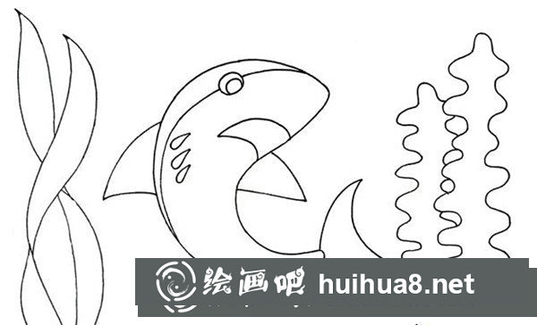 兒童動(dòng)物水彩畫(huà)：大鯊魚(yú)畫(huà)法步驟詳細(xì)教程