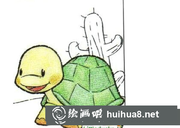 兒童油畫棒畫基礎教程：油畫棒畫小烏龜步驟