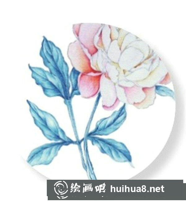彩鉛牡丹的畫(huà)法步驟