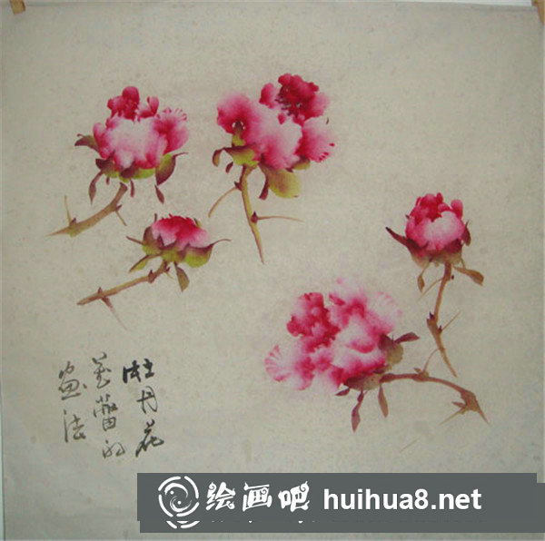 國畫入門梅花花的畫法