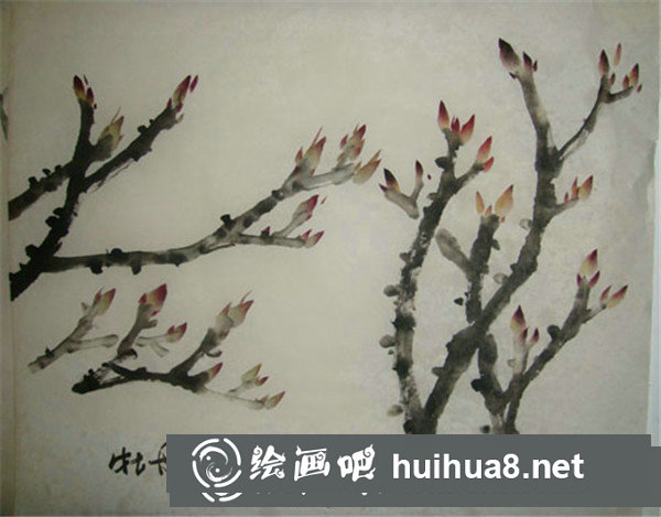 國畫入門梅花花的畫法