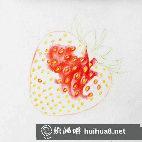 彩鉛繪制清新蘋果教程——步驟圖詳解