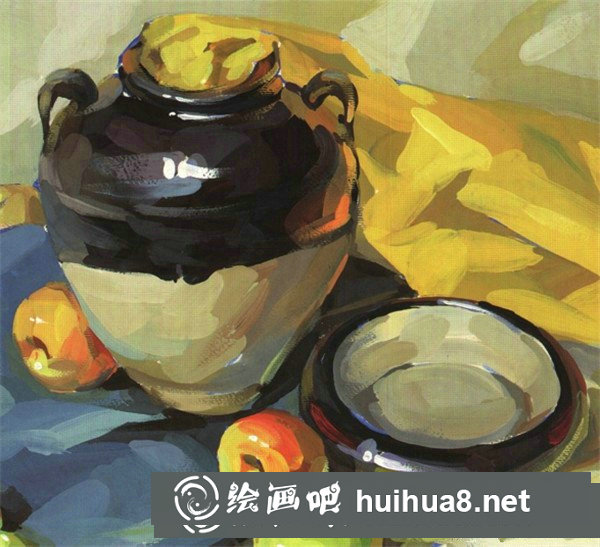 幾種常見的水粉陶罐技巧
