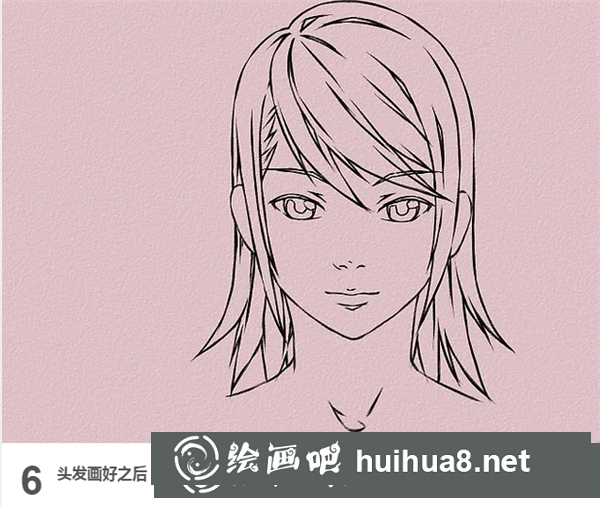 動漫女生頭發(fā)畫法步驟