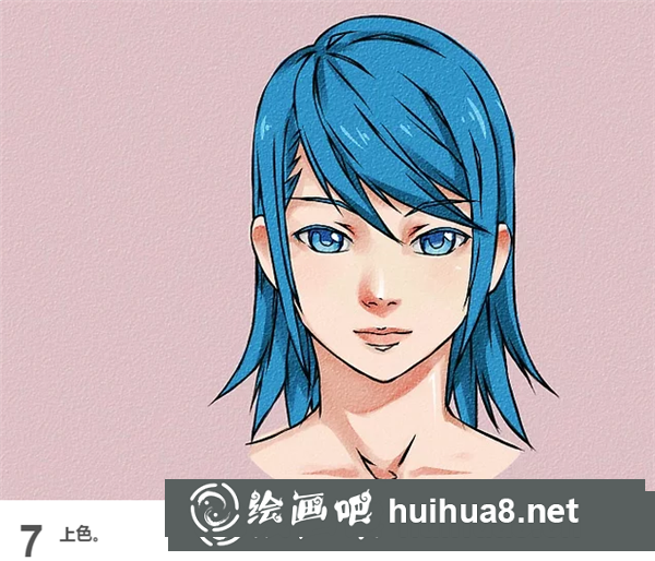 動漫女生頭發(fā)畫法步驟