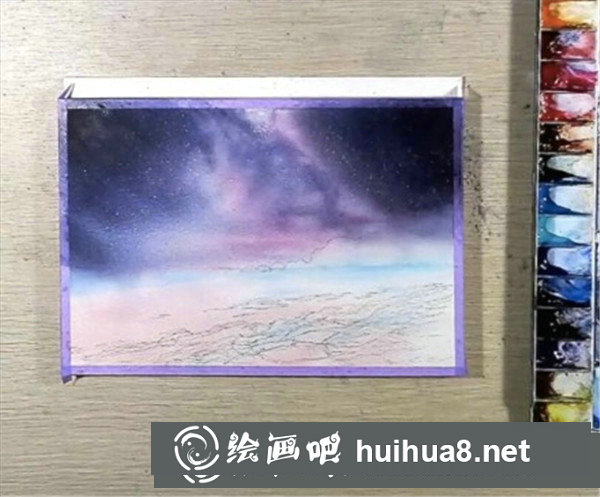 水彩畫星空簡單教程