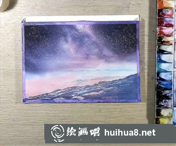 水彩畫星空簡單教程