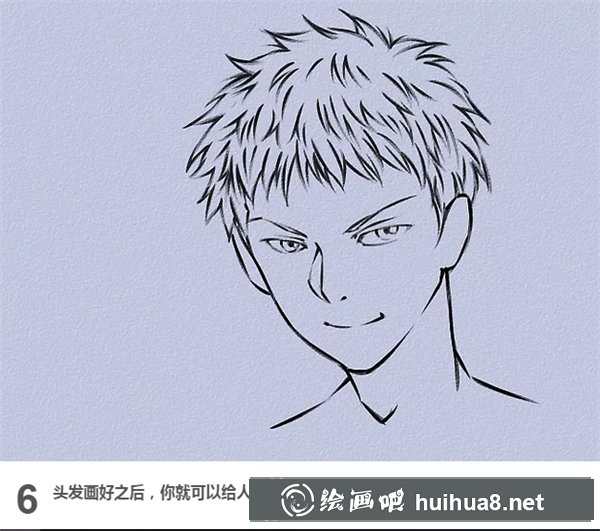 漫畫人物男生頭發(fā)畫法