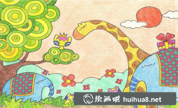 蠟筆畫中兒童油畫棒涂色技法