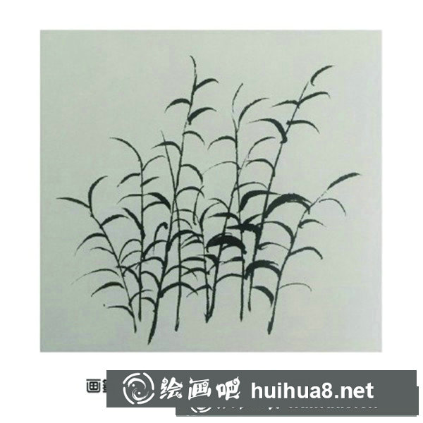 國(guó)畫蘆葦?shù)漠嫹? alt=