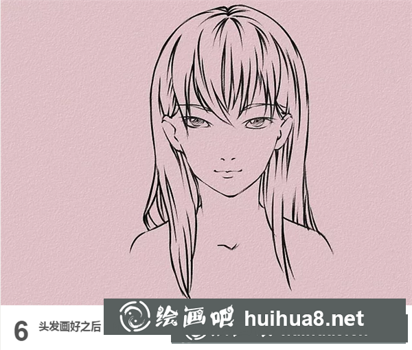 漫畫(huà)女生長(zhǎng)頭發(fā)畫(huà)法