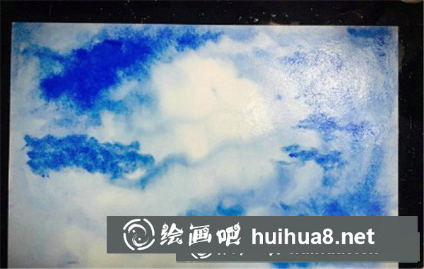 夜晚的水彩星空的畫法