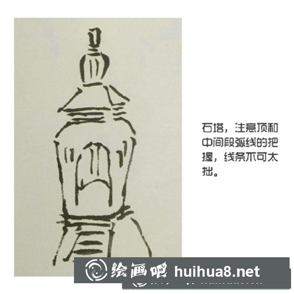 國畫亭子的畫法