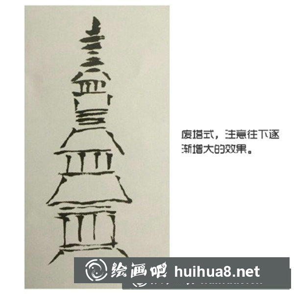國畫亭子的畫法