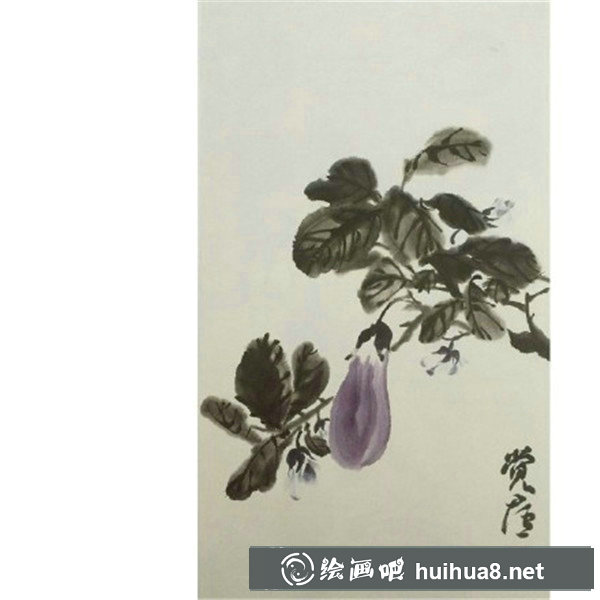 國(guó)畫茄子的畫法教程