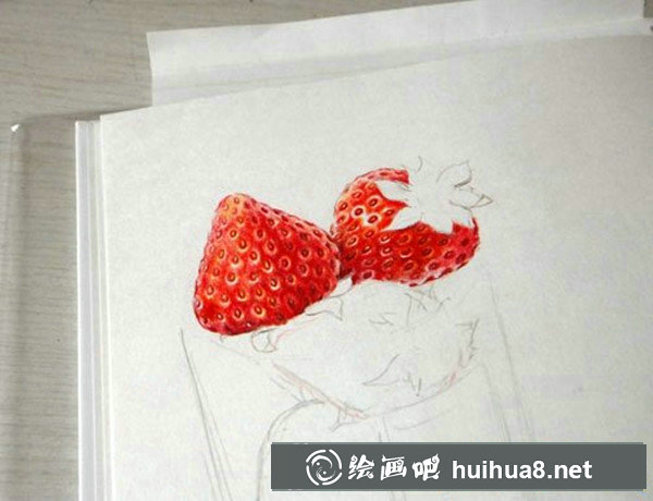 彩鉛草莓畫法步驟