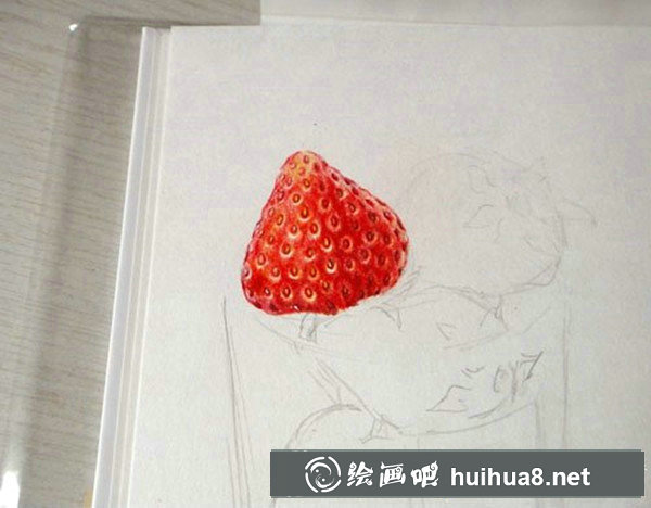 彩鉛草莓畫法步驟