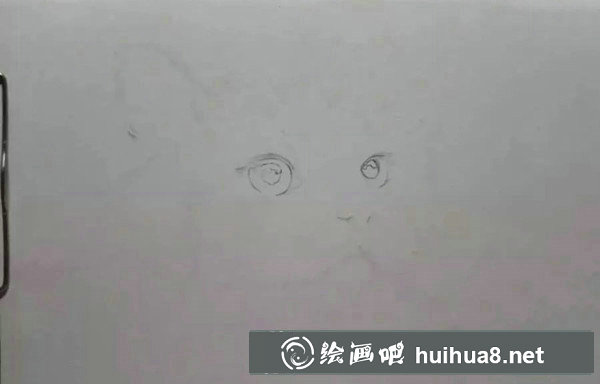 彩鉛畫萌貓步驟：刻畫眼睛