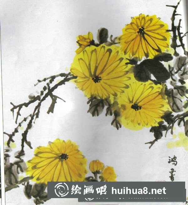 兒童簡(jiǎn)單國畫菊花怎么畫