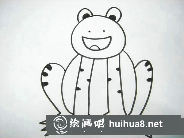 青蛙兒童蠟筆畫怎么畫
