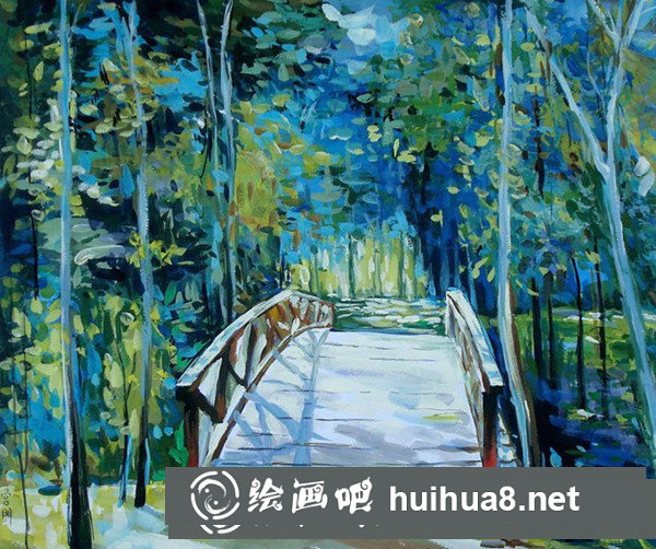 鄉(xiāng)村風(fēng)景水粉畫(huà)作品欣賞