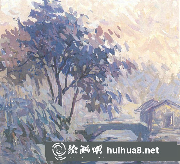 鄉(xiāng)村風(fēng)景水粉畫(huà)作品欣賞