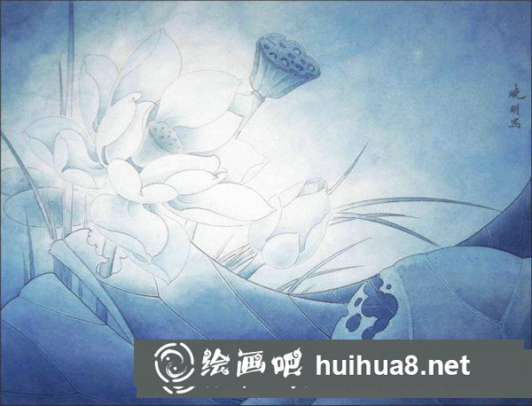 蓮花工筆畫