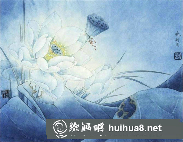 蓮花工筆畫