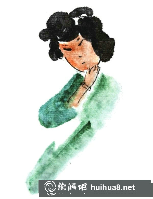 國畫仕女圖