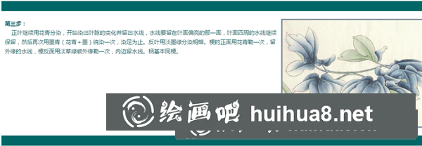 工筆畫葉子上色步驟