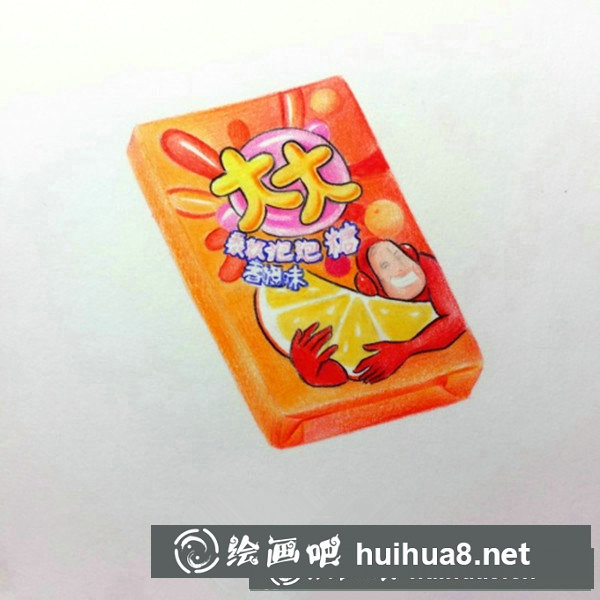 超寫實彩鉛畫教程：彩鉛手繪大大泡泡糖