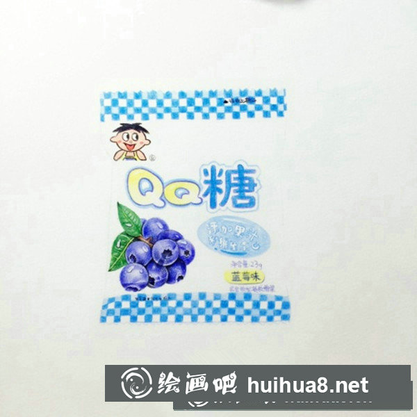 超寫實彩鉛畫入門教程：彩鉛手繪旺仔qq糖