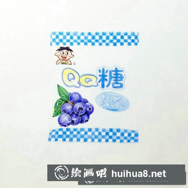 超寫實彩鉛畫入門教程：彩鉛手繪旺仔qq糖