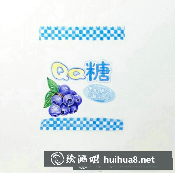 超寫實彩鉛畫入門教程：彩鉛手繪旺仔qq糖