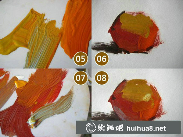 水粉橙子怎么畫？簡單橙子水粉畫圖文教程