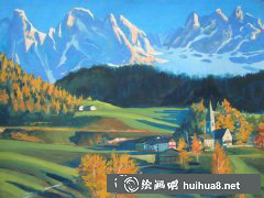 桂林山水水粉畫品鑒