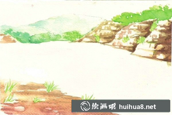 山水風(fēng)景畫水彩畫