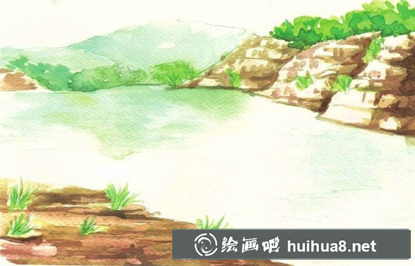 山水風(fēng)景畫水彩畫
