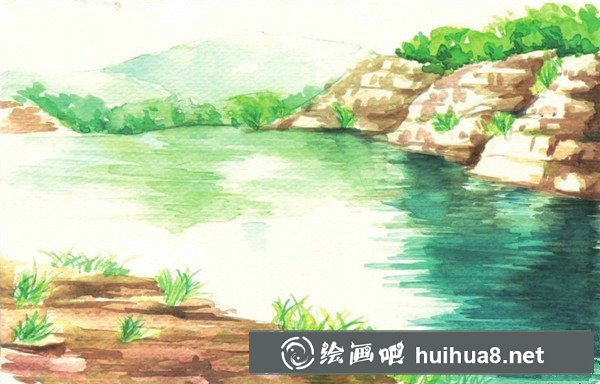 山水風(fēng)景畫水彩畫