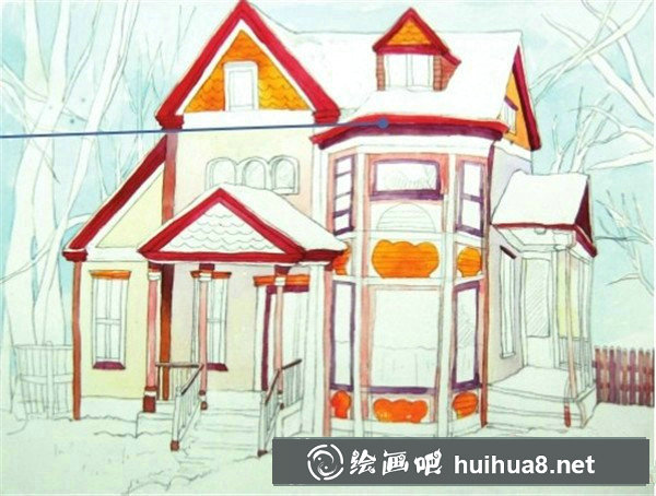 水彩畫(huà)房子步驟 水彩畫(huà)房子步驟