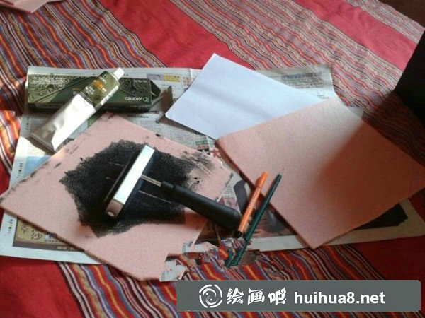 如何制作吹塑紙版畫？步驟圖詳解