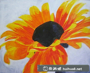 簡(jiǎn)單的丙烯畫(huà)太陽(yáng)花步驟圖片詳解