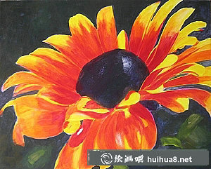 簡(jiǎn)單的丙烯畫(huà)太陽(yáng)花步驟圖片詳解