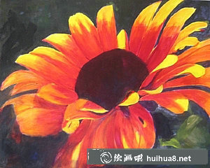 簡(jiǎn)單的丙烯畫(huà)太陽(yáng)花步驟圖片詳解