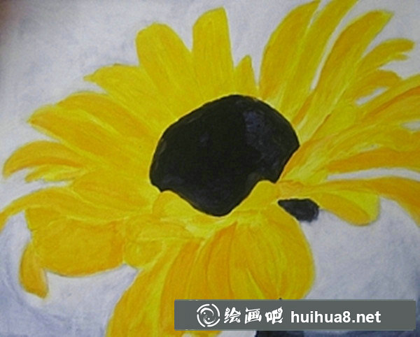 簡(jiǎn)單的丙烯畫(huà)太陽(yáng)花步驟圖片詳解